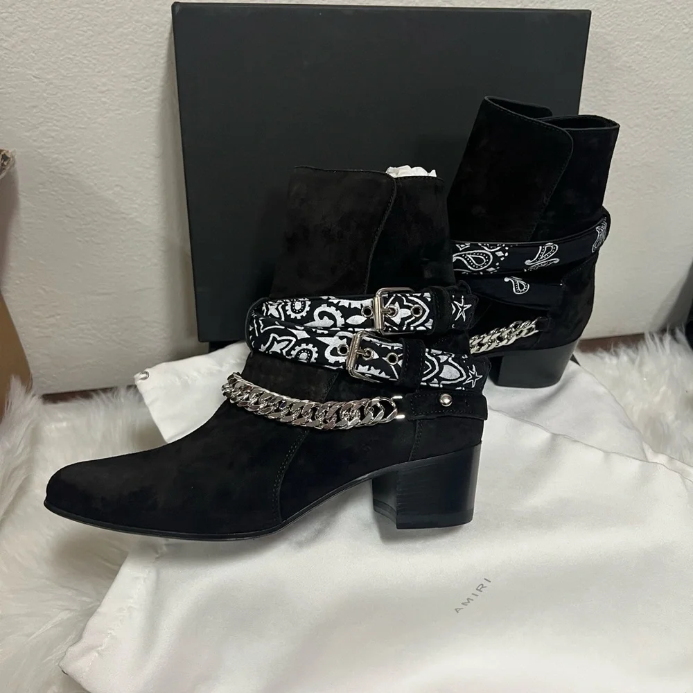 🌸 🔥💫AMIRI Bandana Buckle Boots - Picture 11 of 16